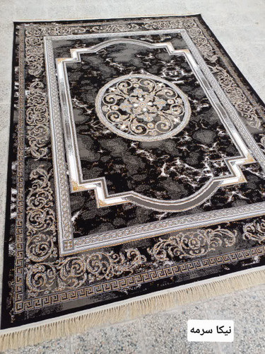 فرش طرح نیکا تیره 700 شانه کاشان